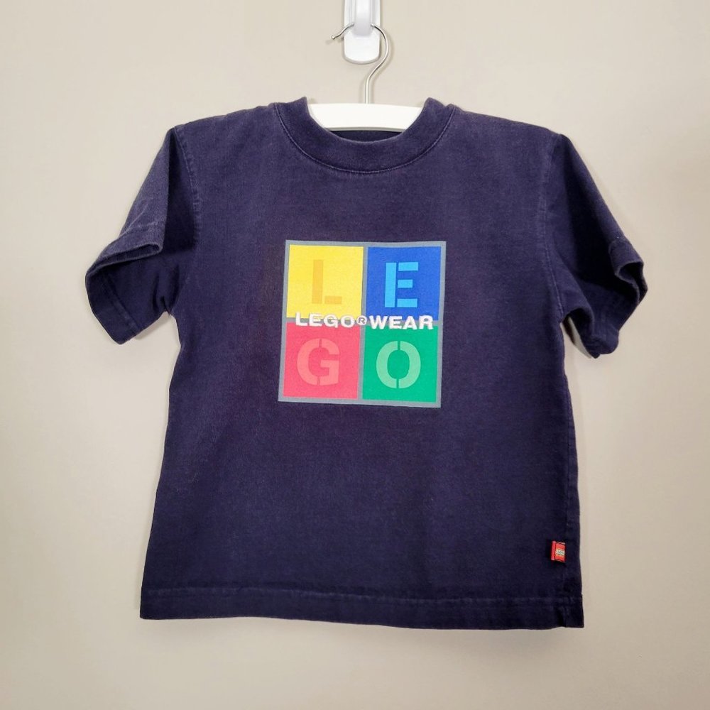 Vintage Kids Lego T-shirt Tee Black Designed by Ka-Boo-Ki Kidcore Boys Size 4